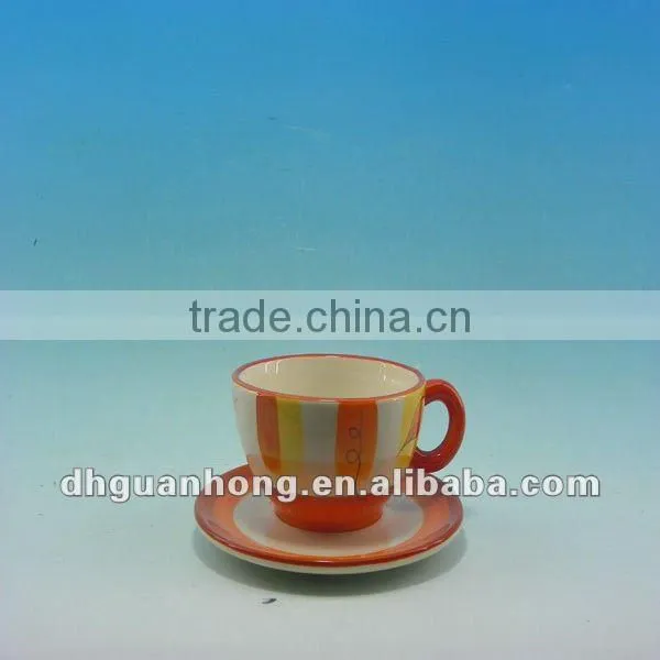 Ceramic cup with tea pot for dinnerware
