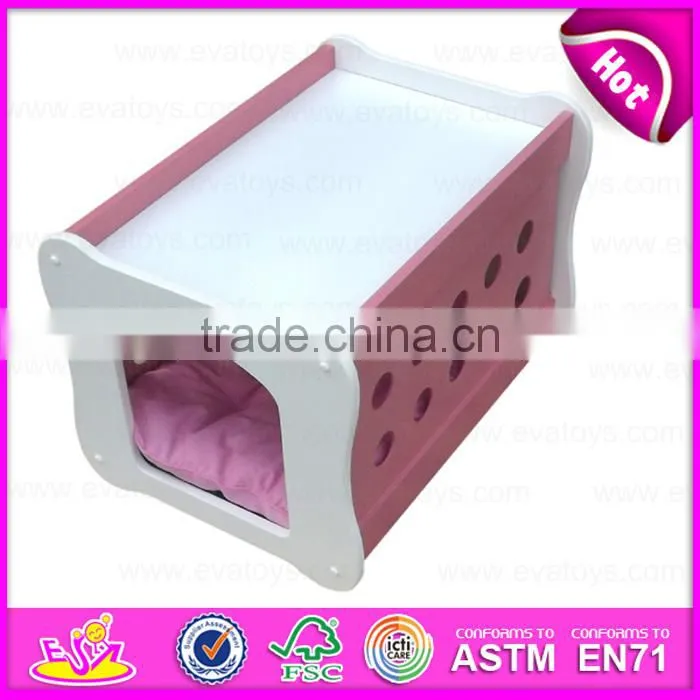 2015 New arrival wooden pet bed, luxury wooden pet dog beds W06F002A