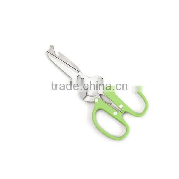 B1990 heavy duty checkered stainless steel kitchen scissors
