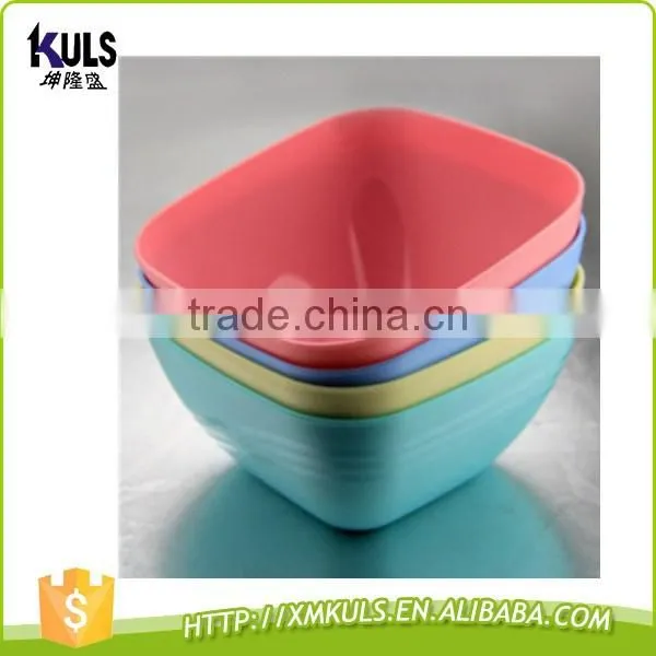 Colorful plastic Square salad bowl