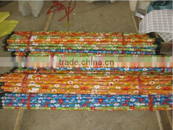 PVC covered wooden broom handle with Greek thread