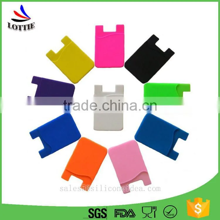 Durable Soft universal Silicone credit card holder, name card holder