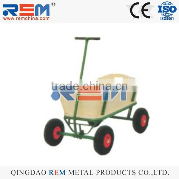 GARDEN TOOL CART TC1812M FOUR 3.00-4 PNEUMATIC WHEELS WOODEN TOOL CART LOAD 100KG