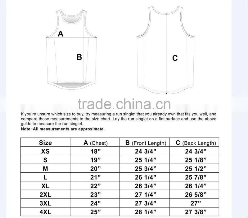 wholesale running singlet with custom design