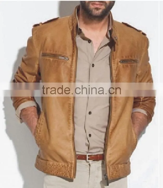 ALIKE cheap motorcycle leather jacket for men latest fashion jacket
