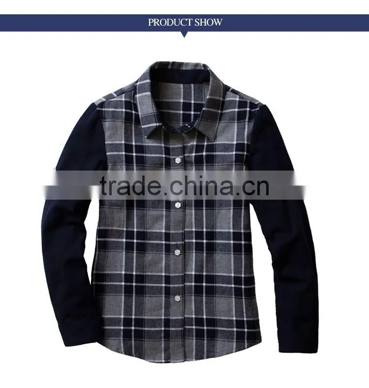 Bospoke Autumn Middle School Uniform Plaid Flannel Shirt