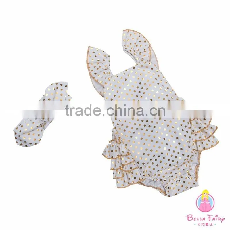 Baby gift fashion set bubble clothes ruffle romper set kids bubble romper set
