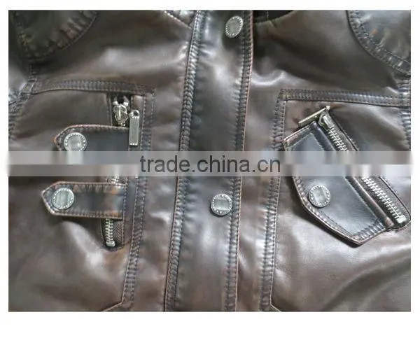 Artificial leather Jacket lady with belt