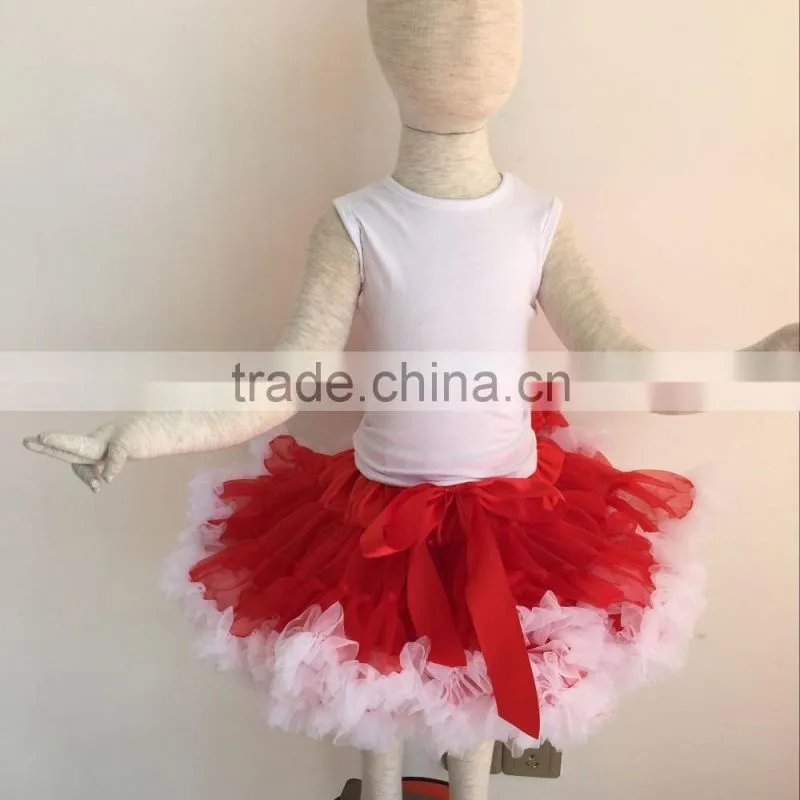 Newset Stylish Baby Fairy 3pcs Pettiskirt In Set Red Rose Vest With White Top Matching Red Adjustable Waist Pettiskirt In Set