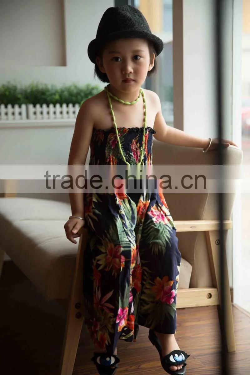 COOL KID ZONE 2016 rayon flower soft baby dress off shoulrder fashion girl baby dress