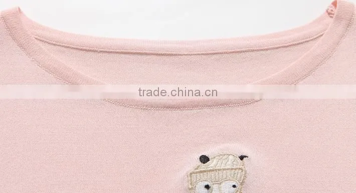 2016 new fashion half sleeve casual women t-shirt wholesale