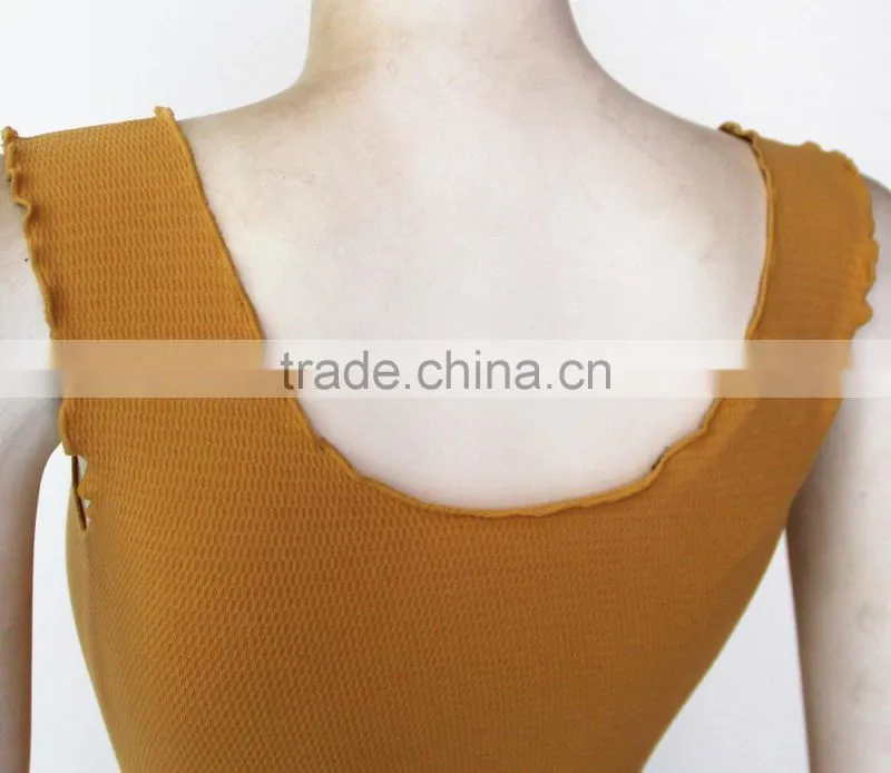 plain seamless lady fashion nude tank top