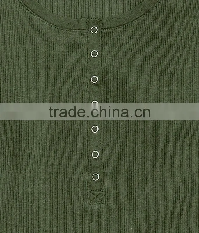 Rib-Knit Jersey Vest with Press-Studs at Top