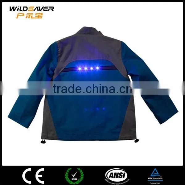 Unique high visibility LED glowing reflective traffic safety kid jacket