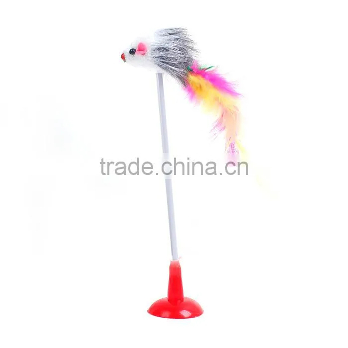 Plastic Wand Pet Teaser Mouse Animal At Random