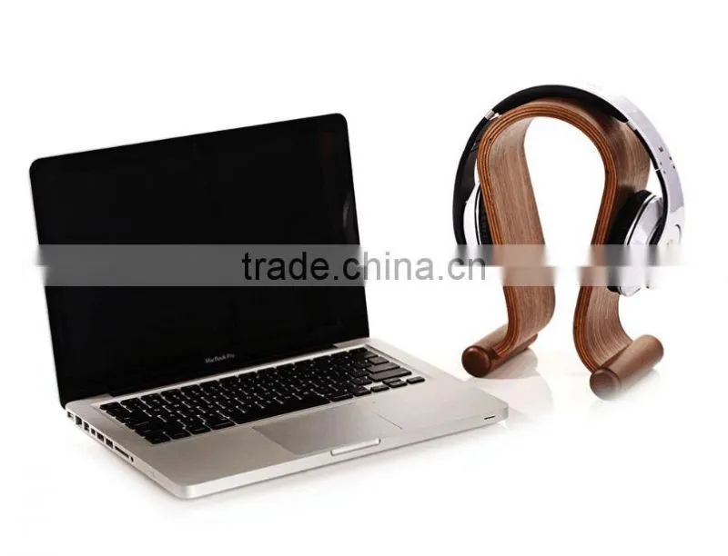 Wooden Headphone Holder Hanger Headset frame Stand headset holder support frame