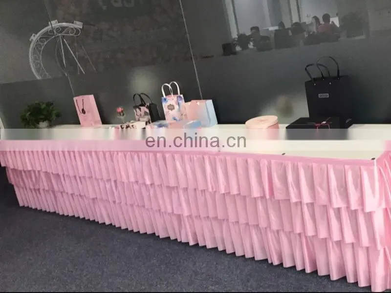 New Fancy Rectangle Scuba Table Skirting for Banquet