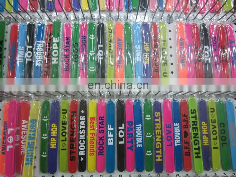 CG-BR044 Slap bracelet Promotional silicone slap bracelet