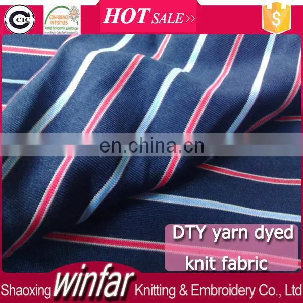 Winfar Textile knit black white yarn dyed stripe fabric for briefs underpants