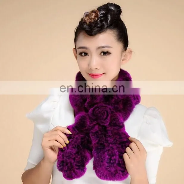 hot selling rex rabbit fur scarf