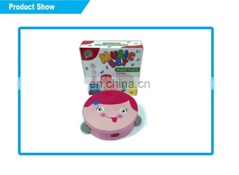 Most popular children lovely wooden tambourine musical instrument