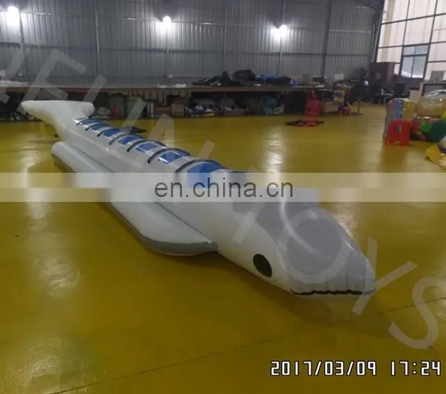 8 person ride Floating Dolphin inflatable water ski banana towable boat