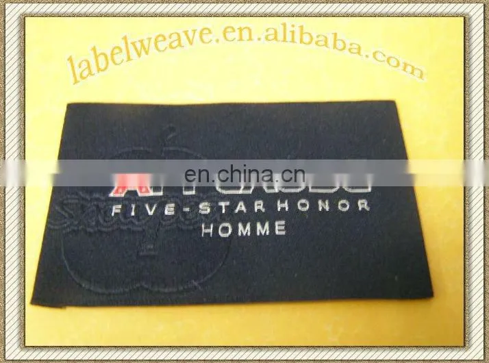 brand name suit's clothing woven label