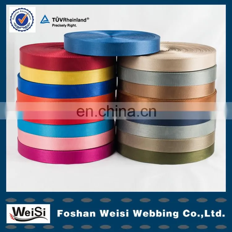 manufacturer multicolor custom recycled polyester webbing