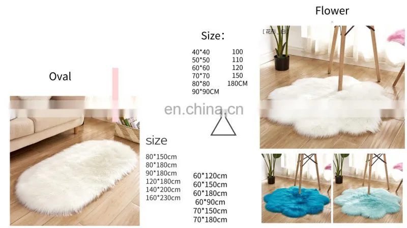 OEM shape faux fur rug