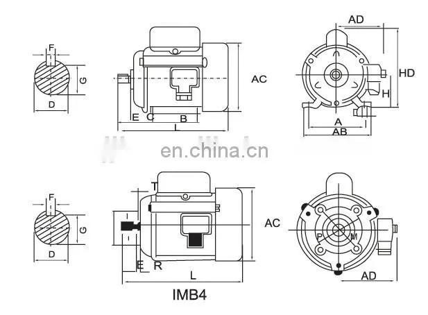 IMB3 1.1KW 2850rpm single phase capacitor start electric motor
