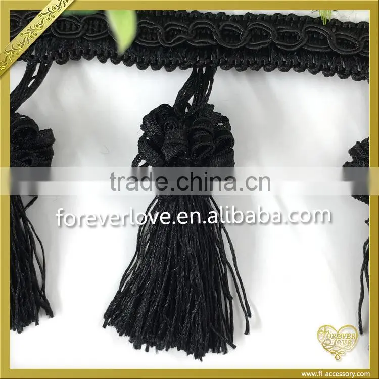 2016 Hot sale silk cord tassel trim fringe for curtain FT-011