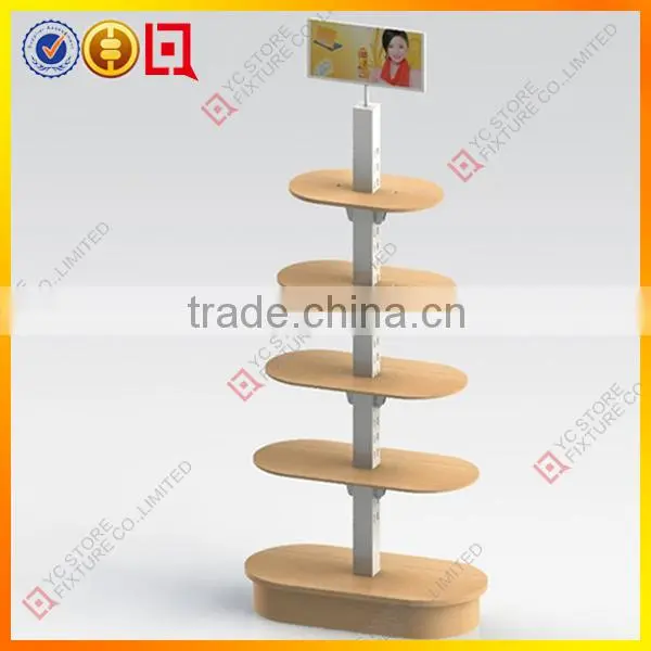 Fashion new design four tier populared wood food display rack