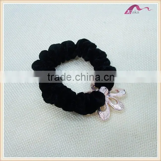 New Crystal Pearl Flower Elastic Velvet Hair Scrunchies For Adult