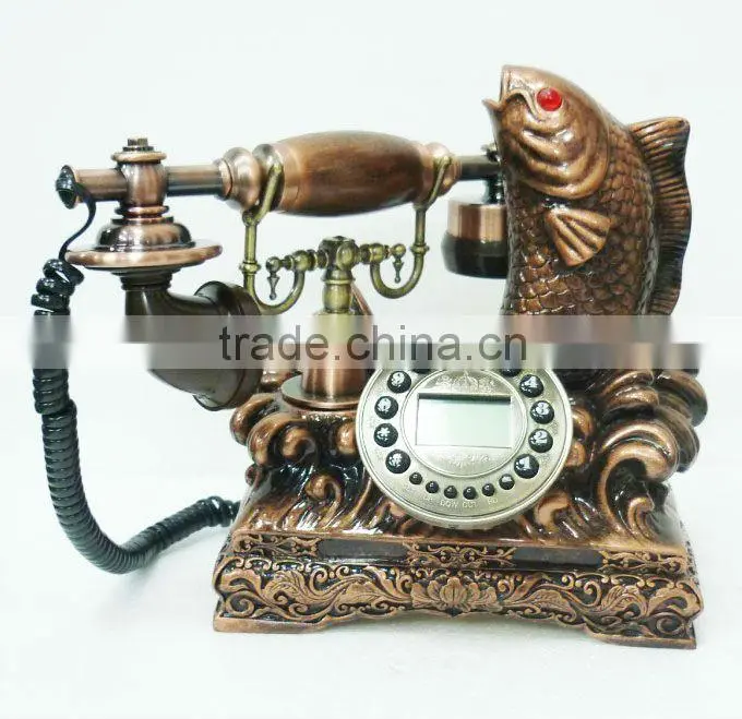 western style fish shape luxury antique telephone