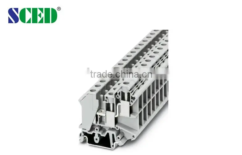 10.2mm DIN Rail Terminal Blocks With panel mount connector