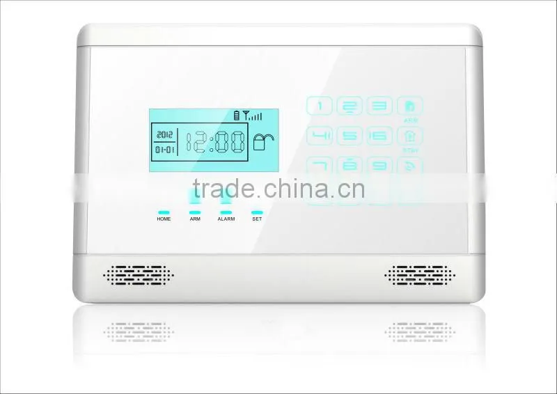 GSM intrusion detection syGSM intrusion detection system alarm kit with PIR Detector for house security with touch screen 007M2E