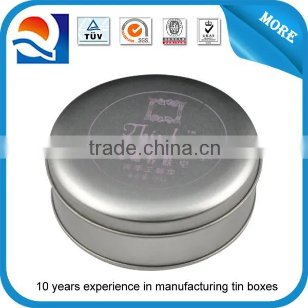 Dongguan different size and design round metal tin box
