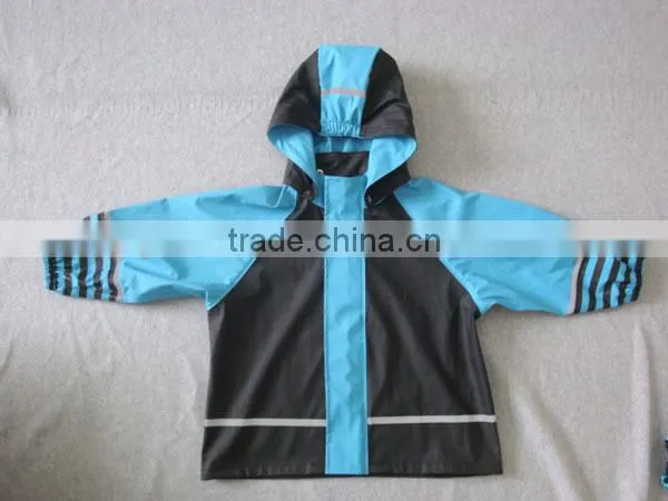 Fashion Waterproof Ladies PU Raincoat Jacket