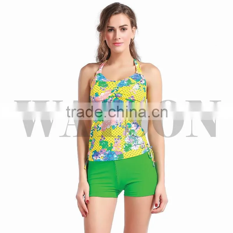 printig material lady's tankini bathing suit