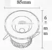 High luminance cob 5W10W LED recessed downlight round /square 2/3 warranty