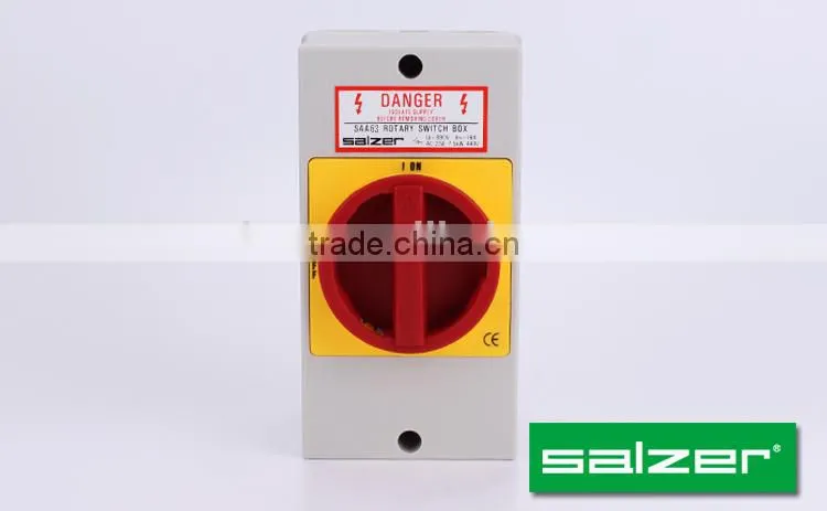 Salzer AC SAA63 Isolator Switch with IP65 Plastic Box (CE Certificate)