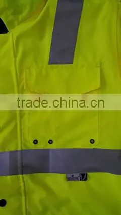 EN471 His -vis raincoat with reflective reflective