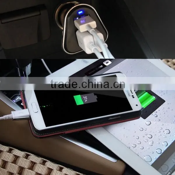(110125) Multipurpose Colorful Dual USB Car Charger for iPad and Smart Phone