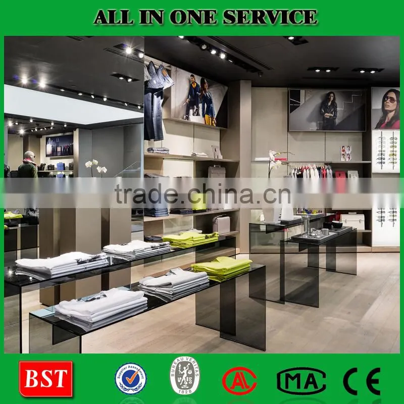 High Quality Shop Mall Wooden Clothing Display Furniture