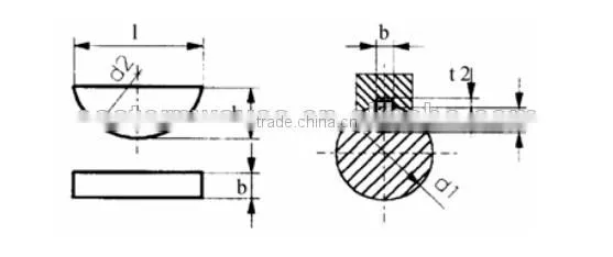 din6888 key Steel,Half Round Key (DIN6888)