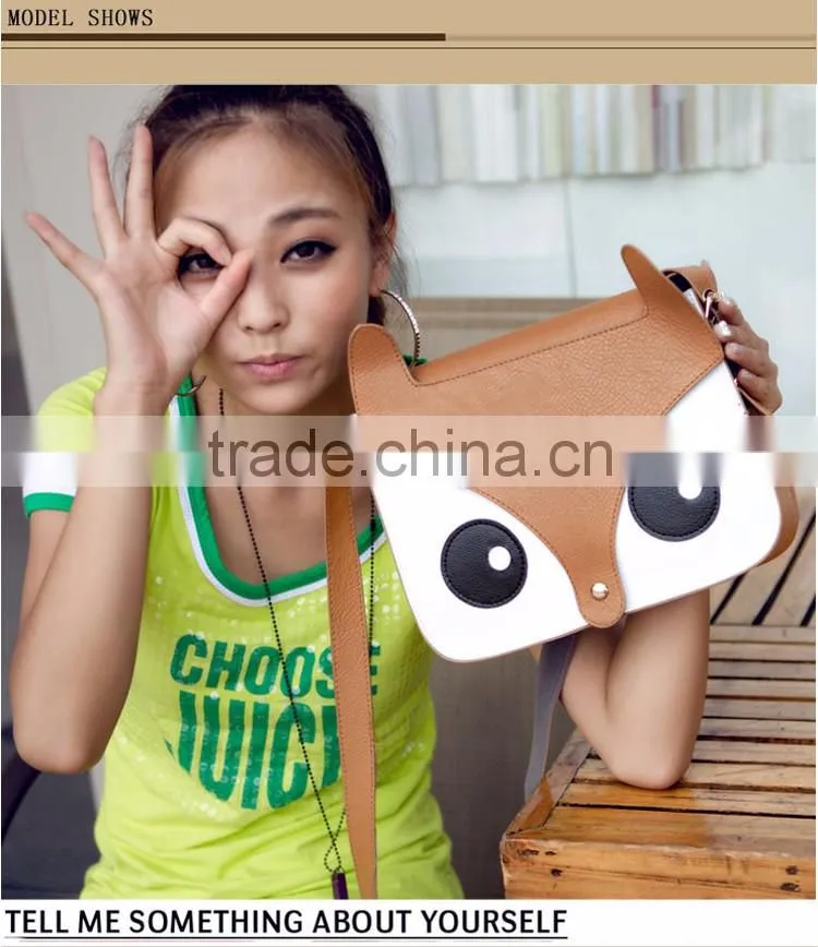 new sweet pu messenger bag ladies fashion fox shoulder bag handbag yiwu