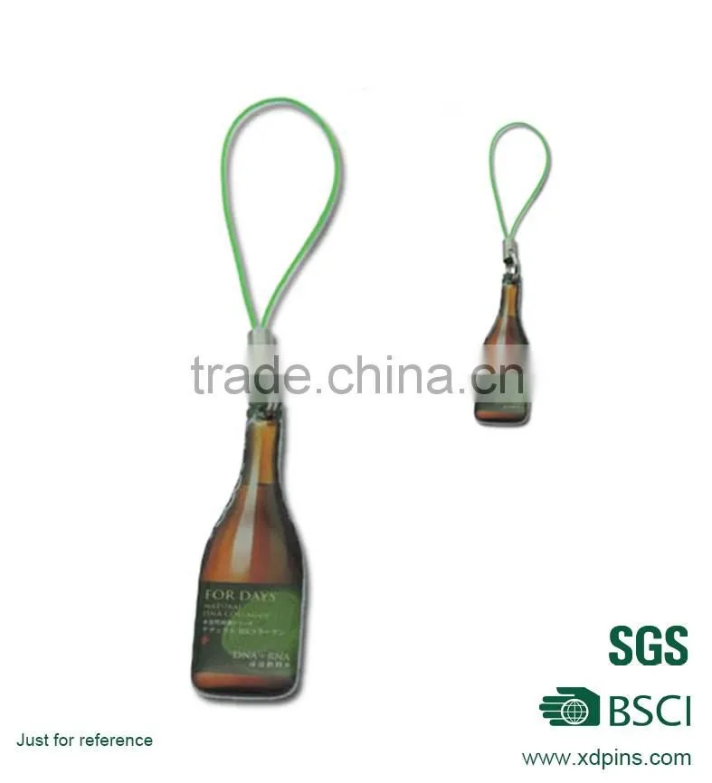 custom design metal phone strap for promotion