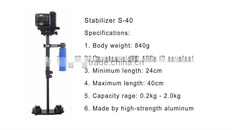 New Pro Aluminum Mini Handheld Camera Video DV Steadycam Stabilizer for Load Vest Arm