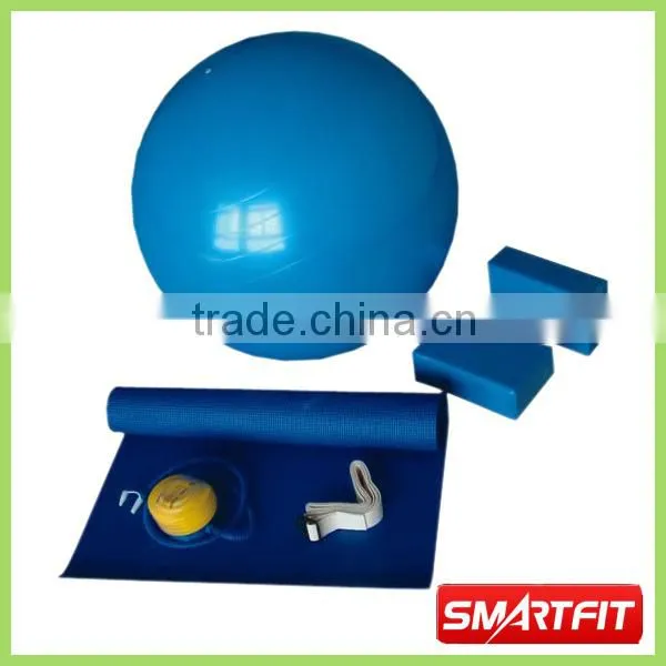 high quality Yoga set with brick and anti-burst ball eco-friendly exercise set for home use