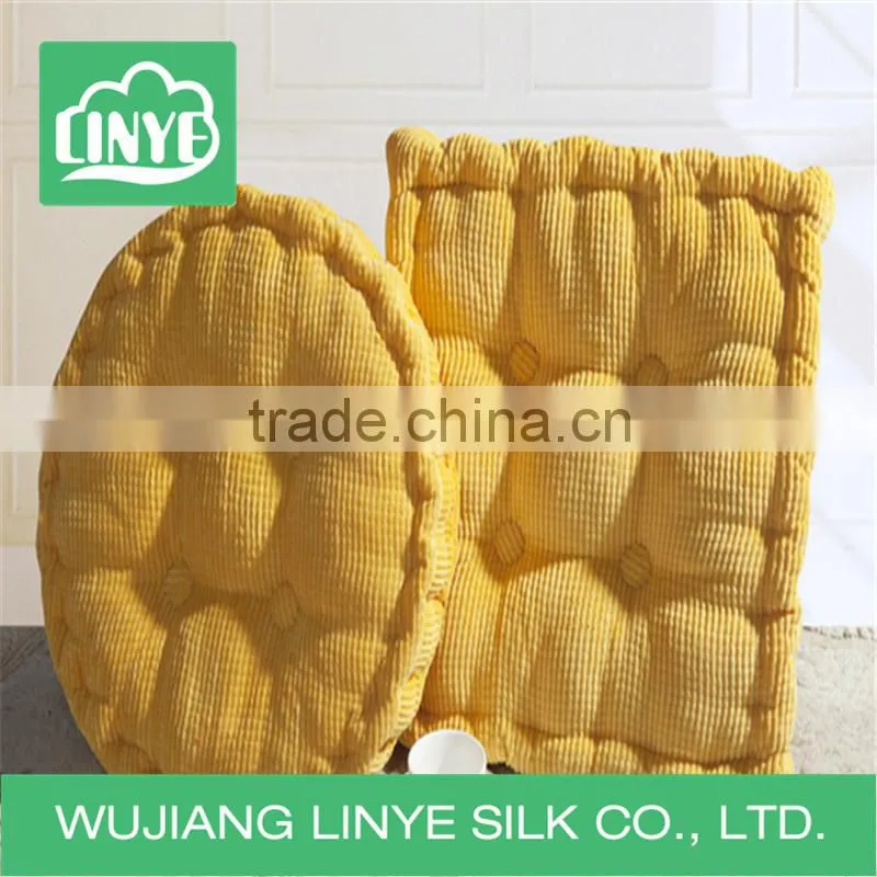 Factory price corduroy seat/floor/chair cushion